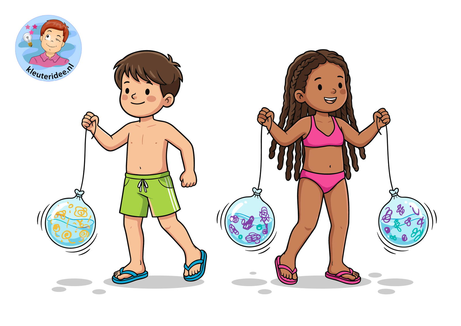 waterspelen 8 Waterspray Waterballonjojo kleuteridee